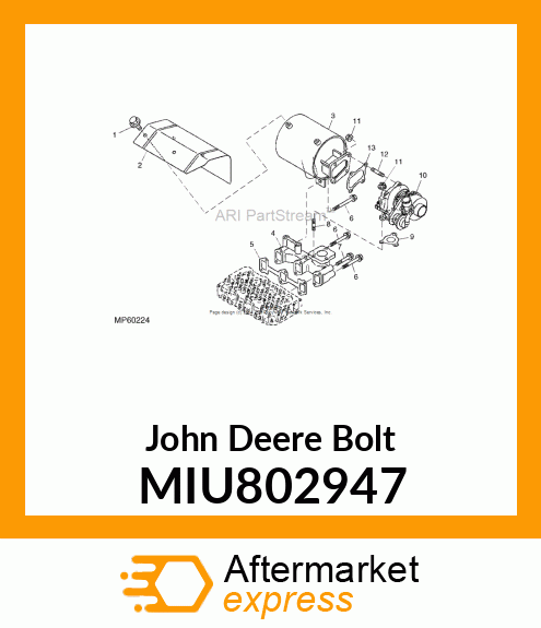 BOLT, BOLT, M8X50 10.9 MIU802947