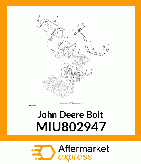 BOLT, BOLT, M8X50 10.9 MIU802947