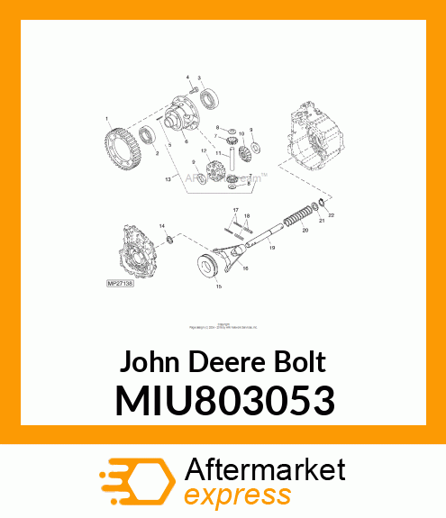 BOLT, 12X25 10.9 MIU803053