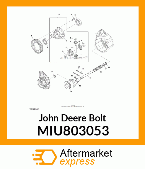 BOLT, 12X25 10.9 MIU803053