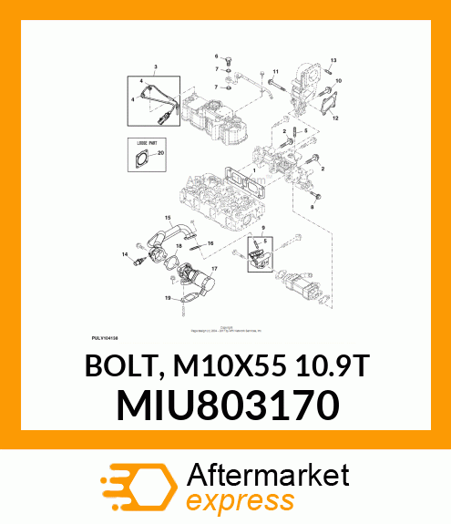 BOLT, M10X55 10.9T MIU803170