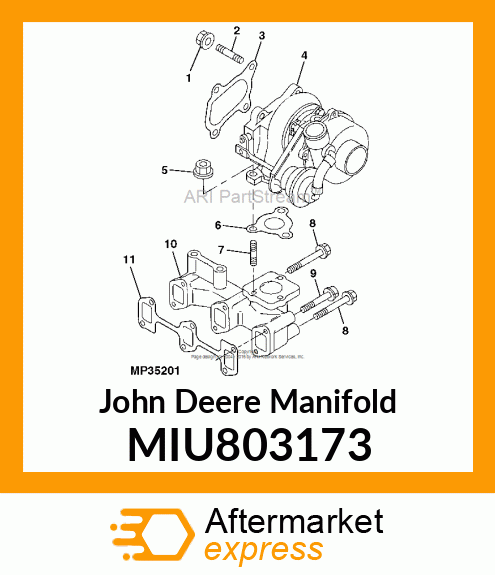 MANIFOLD, EXHAUST MIU803173