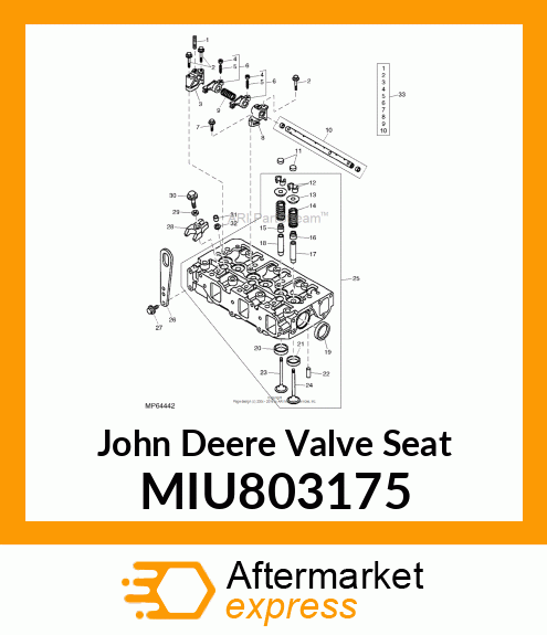 VALVE SEAT, SUCTION MIU803175