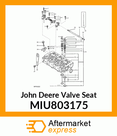 VALVE SEAT, SUCTION MIU803175