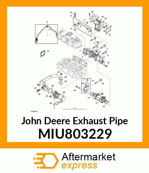 PIPE, EXHAUST MIU803229