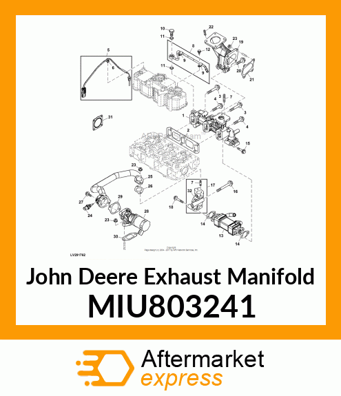 MANIFOLD, EXHAUST MIU803241