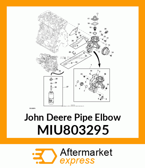 ELBOW, R3/8 MIU803295