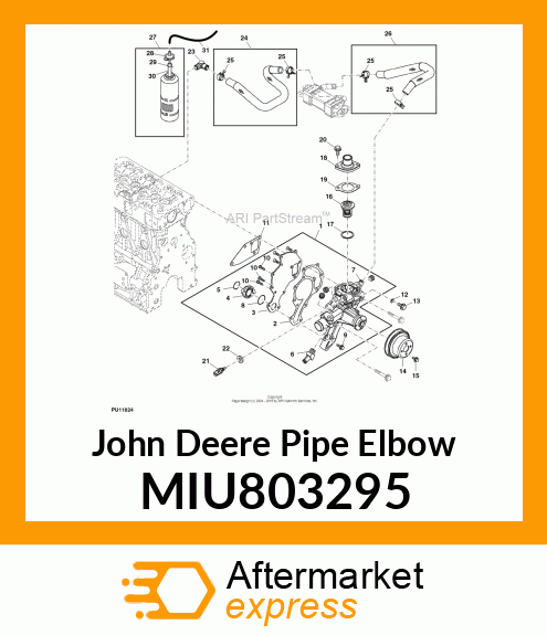 ELBOW, R3/8 MIU803295