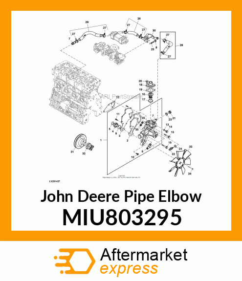 ELBOW, R3/8 MIU803295