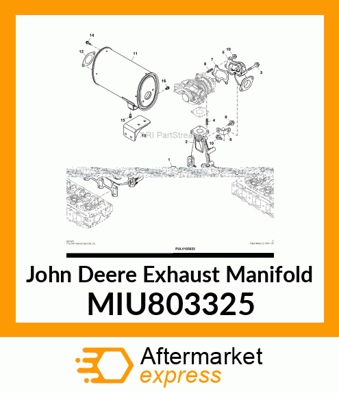 MANIFOLD, EXHAUST MIU803325
