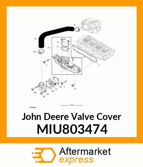 COVER,EGR VALVE MIU803474