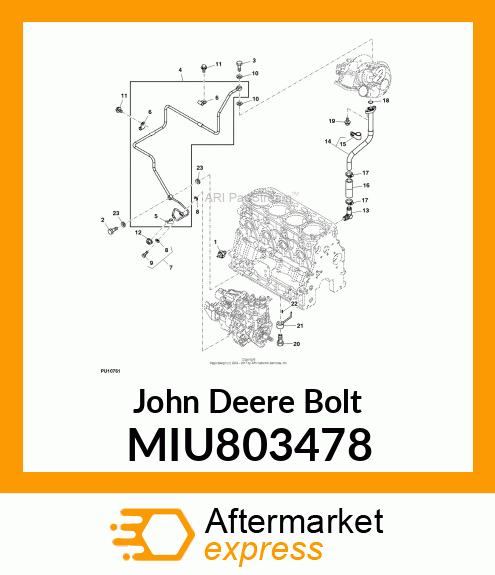 BOLT, PIPE JOINT M10 MIU803478