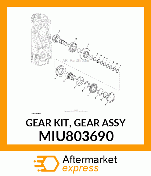 GEAR KIT, GEAR ASSY MIU803690