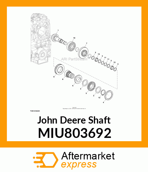 SHAFT, SHAFT, MOTOR GEAR MIU803692