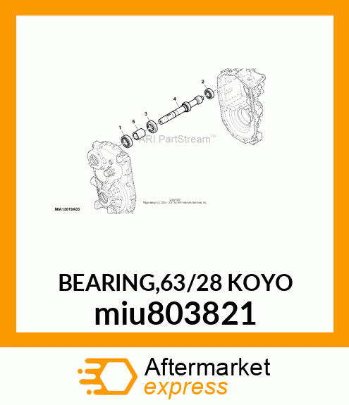 BEARING,63/28 KOYO miu803821