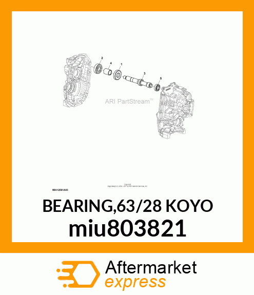 BEARING,63/28 KOYO miu803821