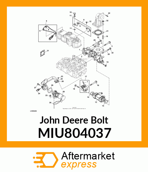 BOLT, M8X40 10.9T MIU804037