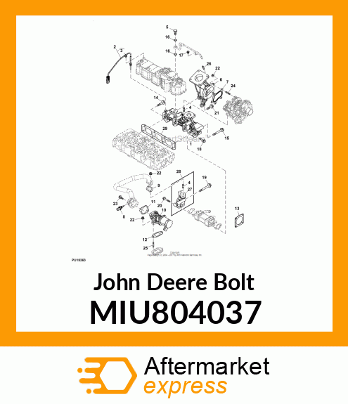 BOLT, M8X40 10.9T MIU804037