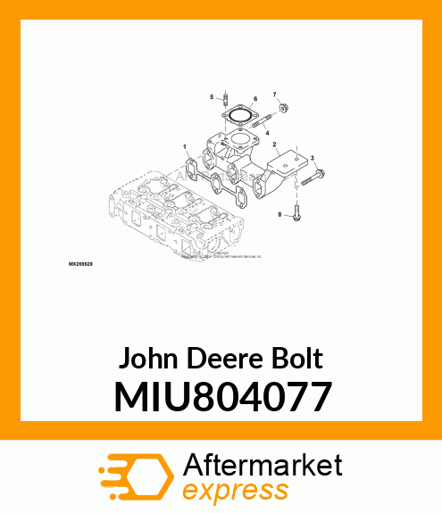 BOLT, M8X60 10.9T MIU804077