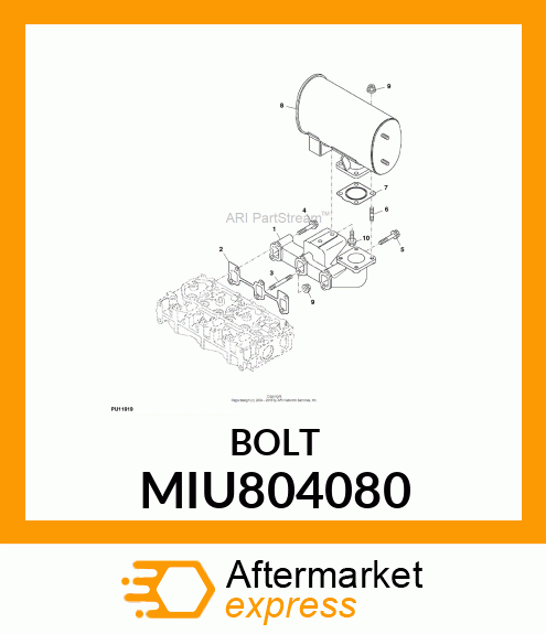 BOLT, M8X80 10.9T MIU804080