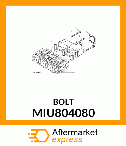 BOLT, M8X80 10.9T MIU804080