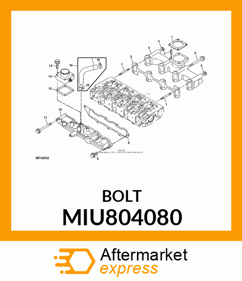 BOLT, M8X80 10.9T MIU804080