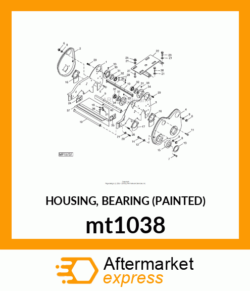 HOUSING, BEARING (PAINTED) mt1038