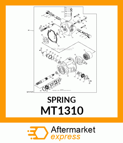 SPRING, CHARGE RELIEF 100 MT1310