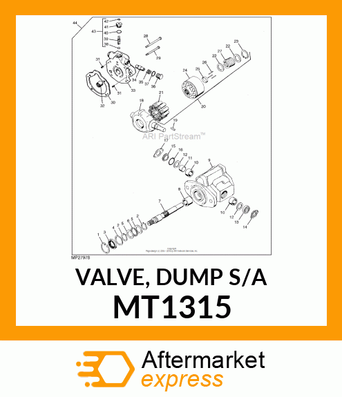 VALVE, DUMP S/A MT1315