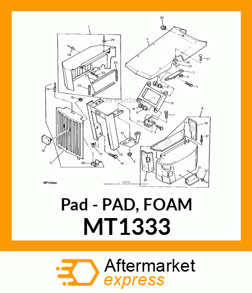 Pad Lh Cover Foam MT1333