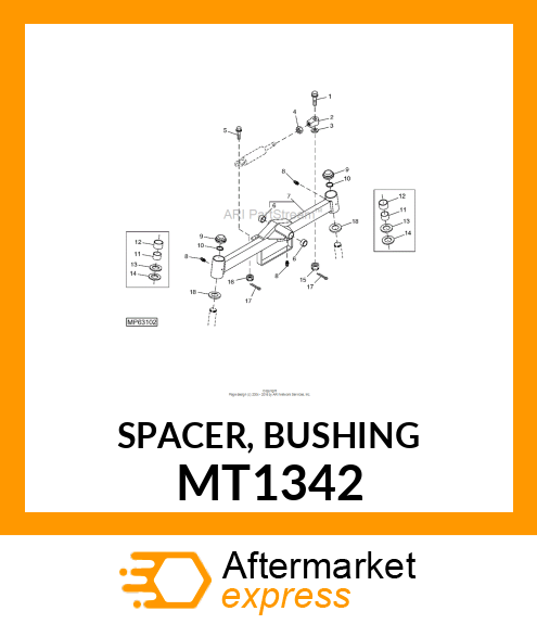 SPACER, BUSHING MT1342