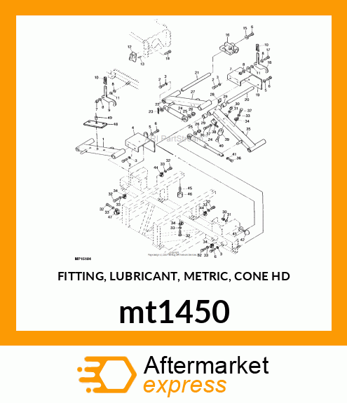 FITTING, LUBRICANT, METRIC, CONE HD mt1450