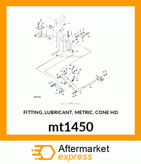 FITTING, LUBRICANT, METRIC, CONE HD mt1450