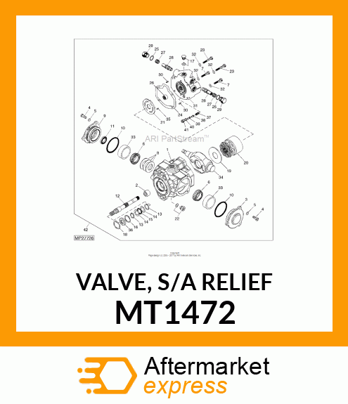 VALVE, S/A RELIEF MT1472