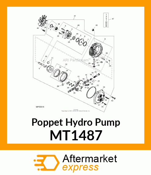 Poppet Hydro Pump MT1487