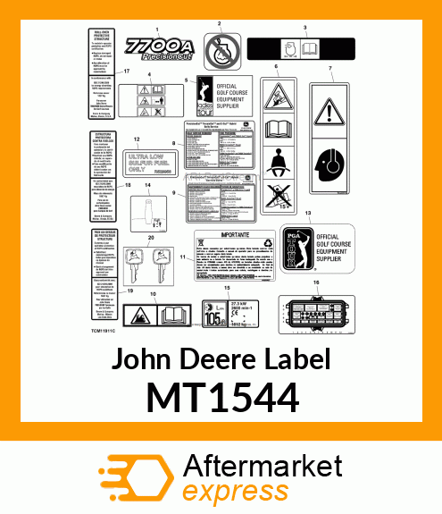 LABEL, STARTING FLUID (EXPORT) MT1544