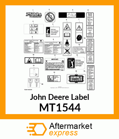 LABEL, STARTING FLUID (EXPORT) MT1544