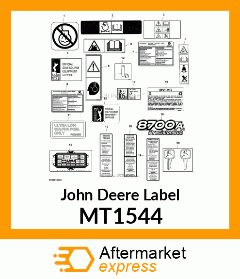 LABEL, STARTING FLUID (EXPORT) MT1544