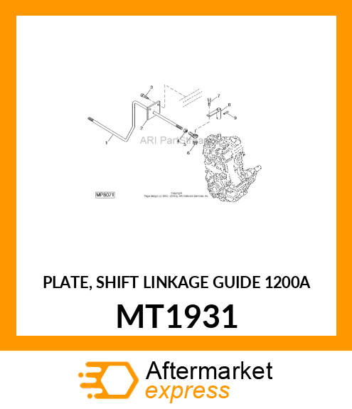 PLATE, SHIFT LINKAGE GUIDE 1200A MT1931