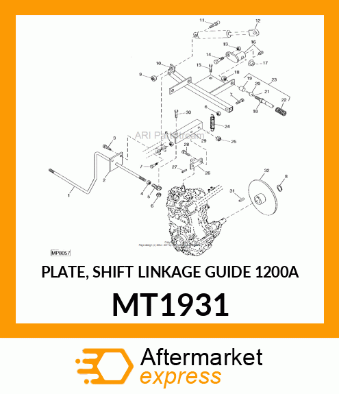 PLATE, SHIFT LINKAGE GUIDE 1200A MT1931