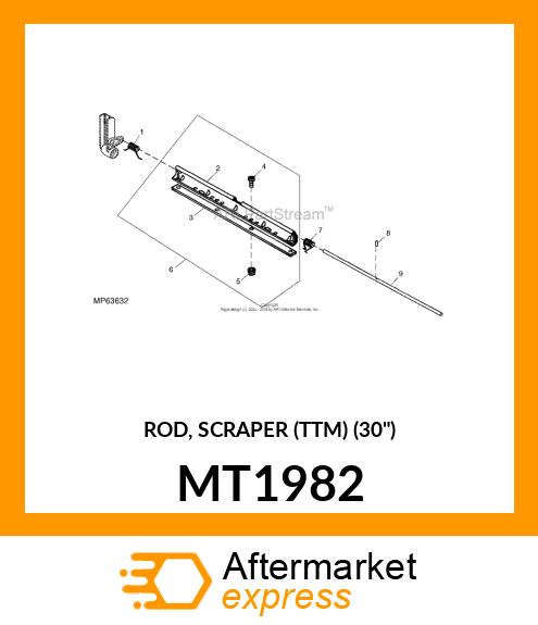 ROD, SCRAPER (TTM) (30") MT1982