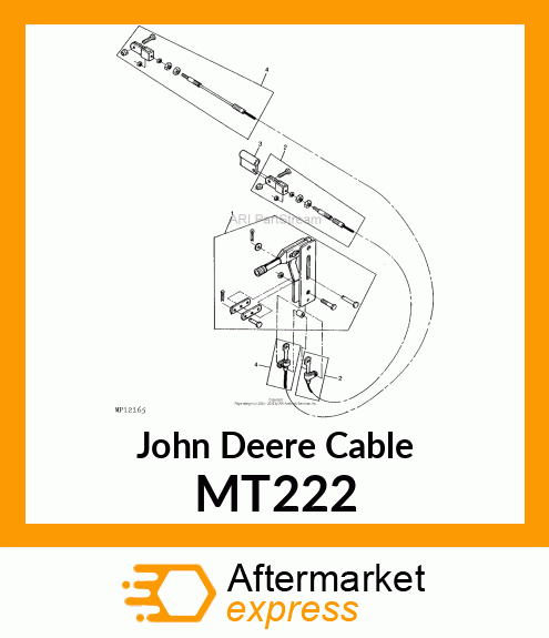 CABLE, PARK BRAKE CONTROL MT222