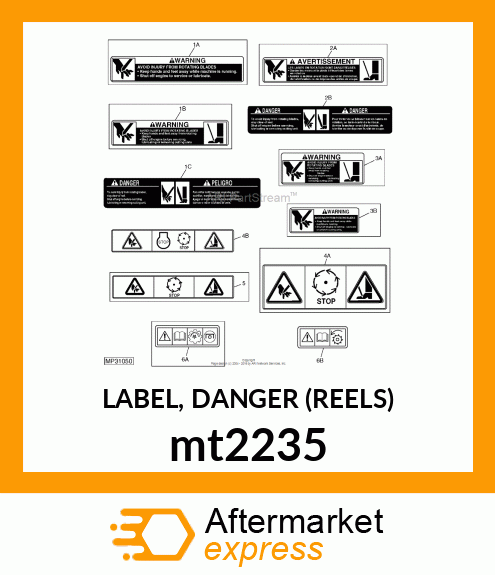 LABEL, DANGER (REELS) mt2235