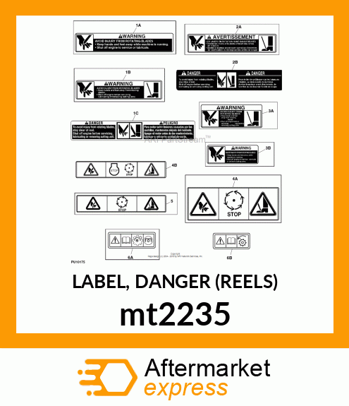 LABEL, DANGER (REELS) mt2235