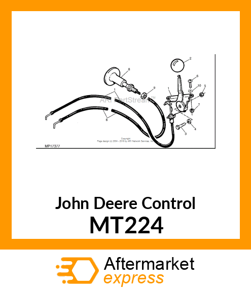 CONTROL, THROTTLE W/CABLE MT224