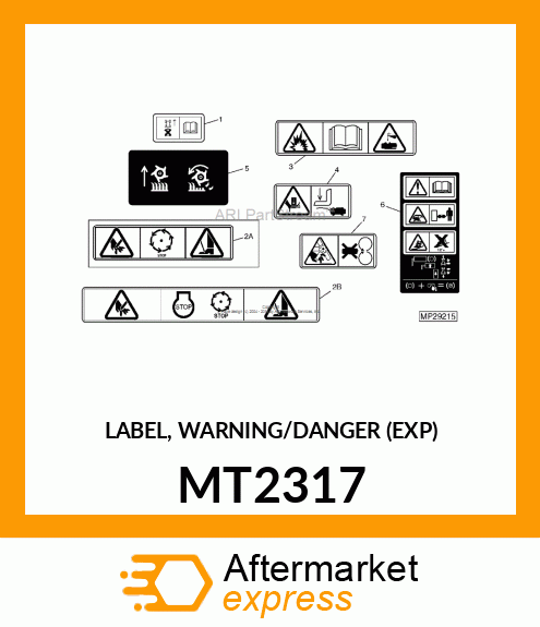 LABEL, WARNING/DANGER (EXP) MT2317