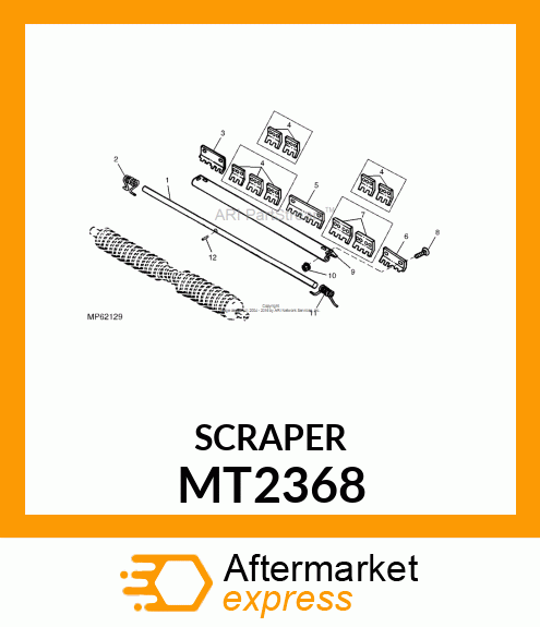 SCRAPER, SCRAPER, ROLLER 26" M1732 MT2368