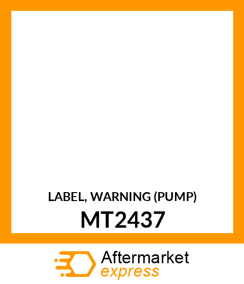 LABEL, WARNING (PUMP) MT2437