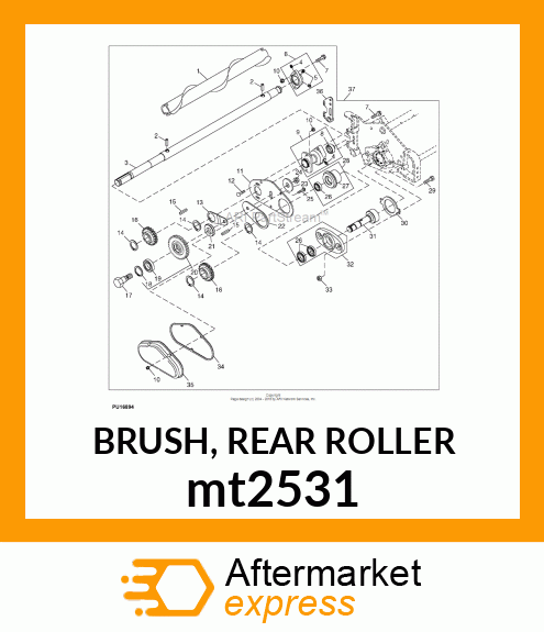 BRUSH, REAR ROLLER mt2531