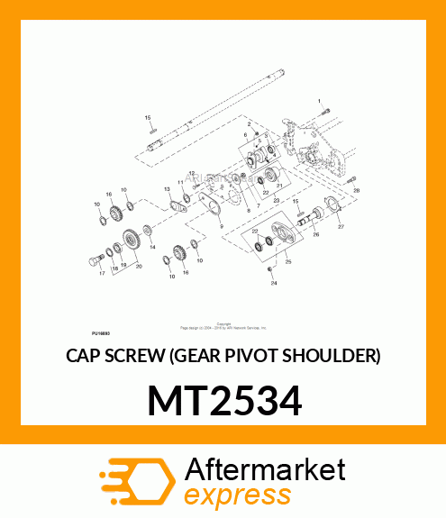 CAP SCREW (GEAR PIVOT SHOULDER) MT2534